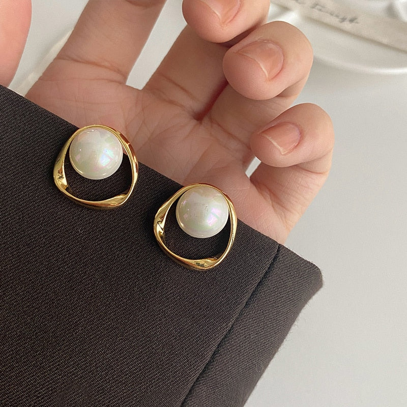 Niedliche Koreanische Ohrringe Herz Bling Zirkon Stein Roségoldfarbene Steckerohrringe für Frauen Mode Schmuck 2024 Neues Geschenk