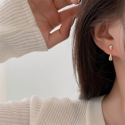 Niedliche Koreanische Ohrringe Herz Bling Zirkon Stein Roségoldfarbene Steckerohrringe für Frauen Mode Schmuck 2024 Neues Geschenk