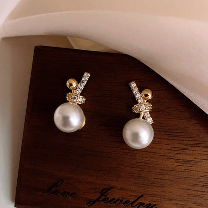 Niedliche Koreanische Ohrringe Herz Bling Zirkon Stein Roségoldfarbene Steckerohrringe für Frauen Mode Schmuck 2024 Neues Geschenk